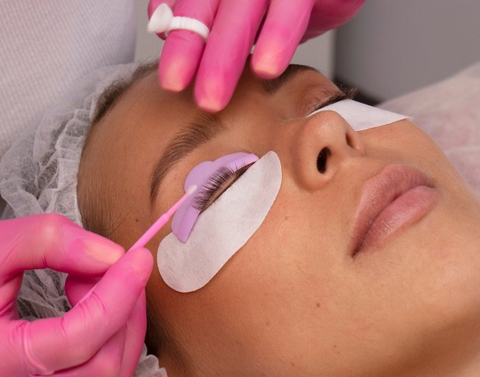 Dry, flaky skin and brittle lashes nourished with care